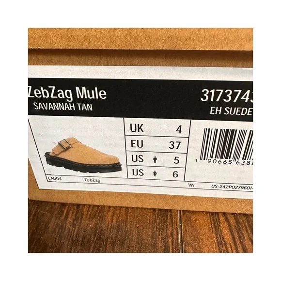 Dr. Martens Zebzag Mules in Savannah Tan - Picture 5 of 5